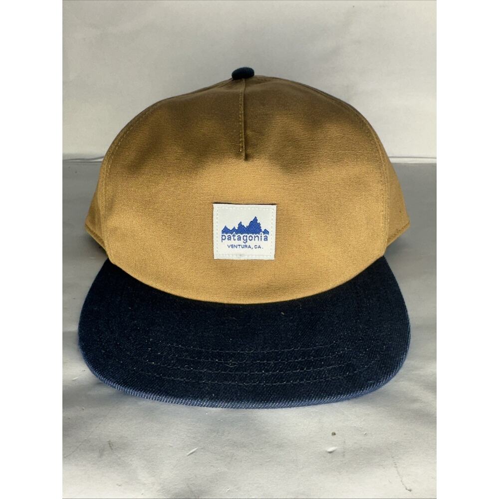 Patagonia Range Cap Hat Snapback Flat Bill Duck Canvas Brown Netplus NWT